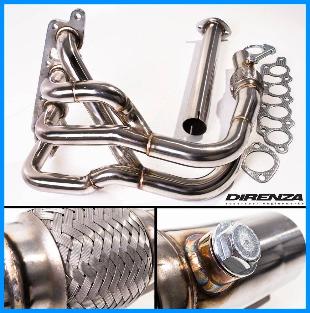DIRENZA FORD ESCORT MK5 MK6 ZETEC STAINLESS STEEL DECAT DE CAT EXHAUST