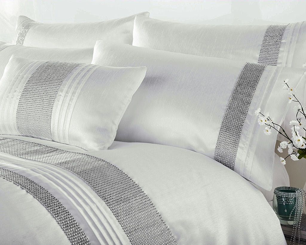"Diamante" Designer Duvet Quilt Cover Bedding Set In A Choice Of