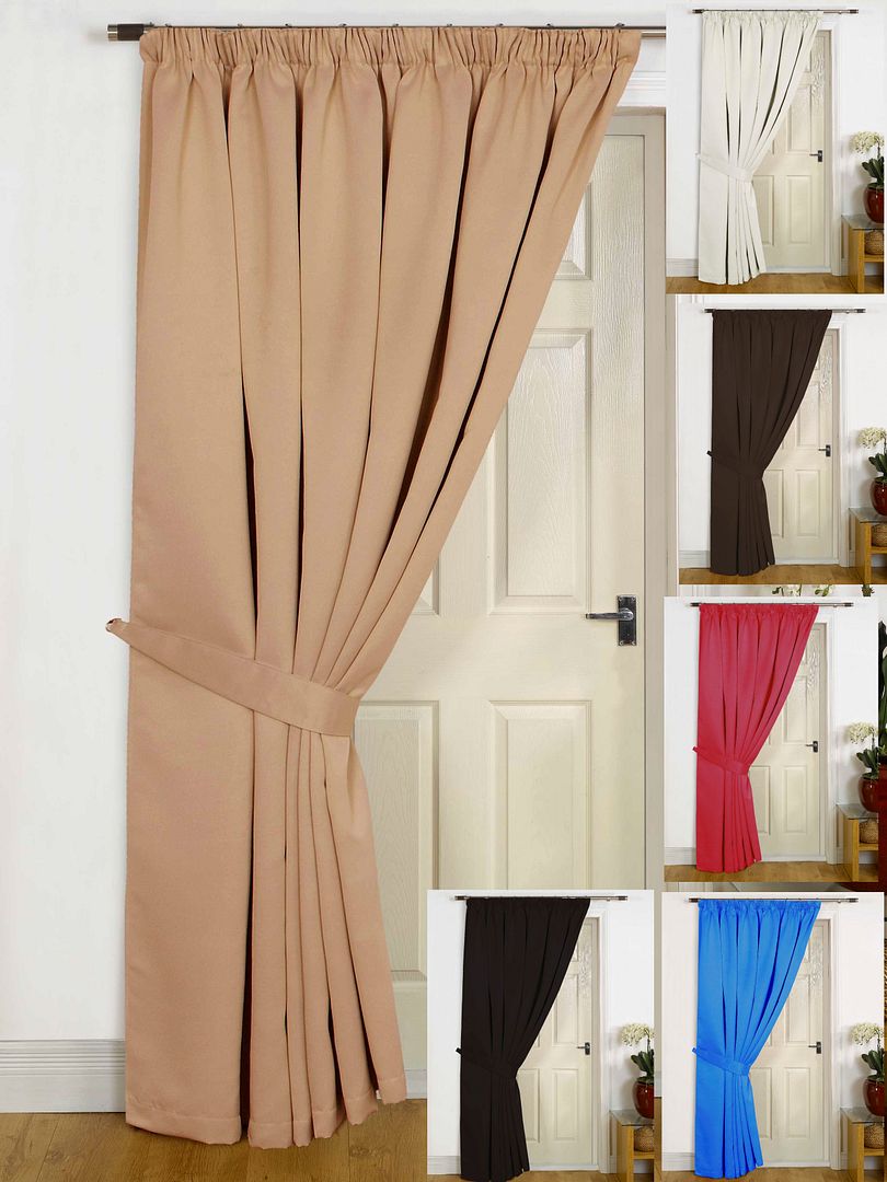 New Eclipse Thermal Door Curtain Curtains, Energy Saving, Reduces Heat